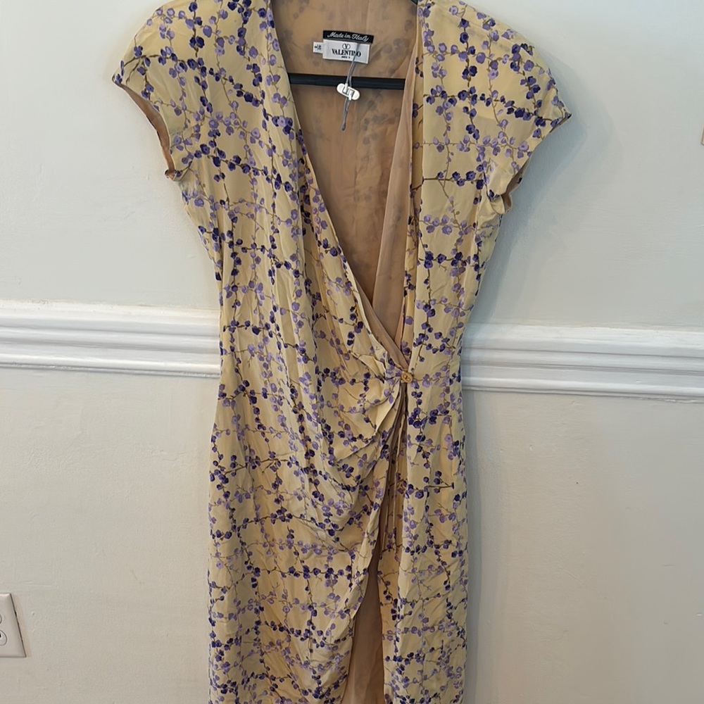 Vintage Valentino Miss V Silk Wrap Dress – Made in Italy
